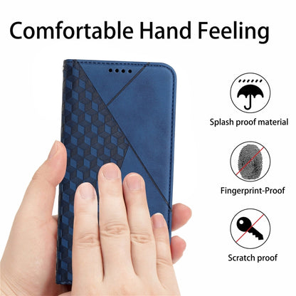 For Motorola Moto E20 / E30 / E40 Skin Feel Magnetic Leather Phone Case(Blue) - Motorola Cases by buy2fix | Online Shopping UK | buy2fix