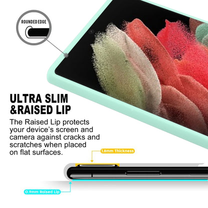 For Samsung Galaxy S22 Ultra 5G GOOSPERY SOFT FEELING Liquid TPU Soft Case(Mint Green) - Samsung Accessories by GOOSPERY | Online Shopping UK | buy2fix
