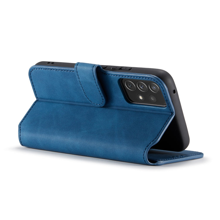 For Samsung Galaxy A53 5G DG.MING Retro Oil Side Horizontal Flip Leather Case with Holder & Card Slots & Wallet(Blue) - Samsung Accessories by DG.MING | Online Shopping UK | buy2fix
