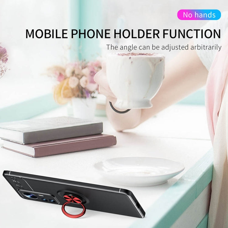 For Xiaomi 12 Pro Metal Ring Holder TPU Phone Case(Black) - Xiaomi Accessories by buy2fix | Online Shopping UK | buy2fix