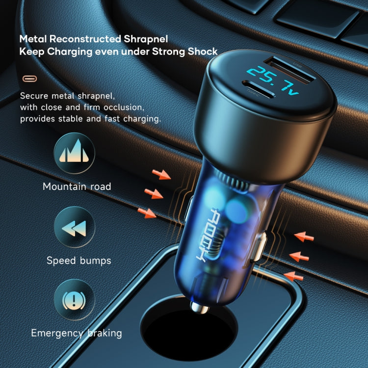 ROCK H16 PD 72W Type-C / USB-C + USB Dual Ports Car Charger - Car Charger by ROCK | Online Shopping UK | buy2fix