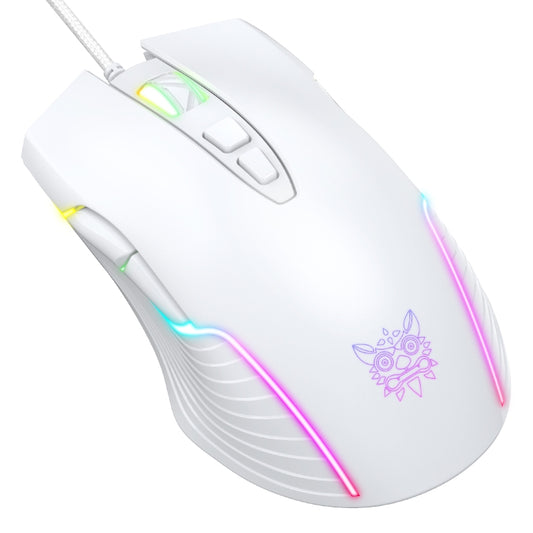 ONIKUMA CW905 RGB Lighting Wired Mouse(White) - Wired Mice by ONIKUMA | Online Shopping UK | buy2fix