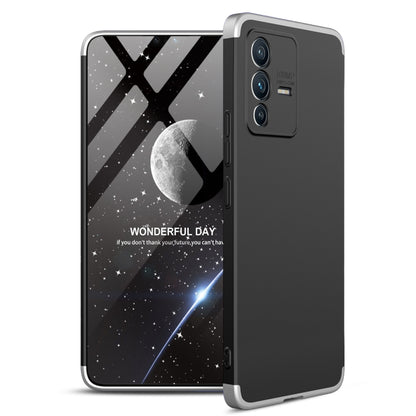 For vivo V23 5G GKK Three Stage Splicing PC Phone Case(Black Silver) - OPPO & vivo Accessories by GKK | Online Shopping UK | buy2fix