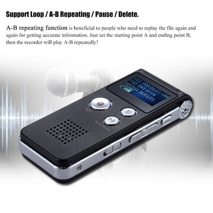 SK-012 4GB USB Dictaphone Digital Audio Voice Recorder with WAV MP3 Player VAR Function(Grey) - Consumer Electronics by buy2fix | Online Shopping UK | buy2fix