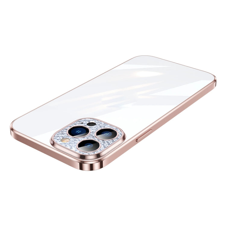 For iPhone 11 Pro Max SULADA Diamond Lens Protector Plated Frosted Case (Pink) - iPhone 11 Pro Max Cases by SULADA | Online Shopping UK | buy2fix