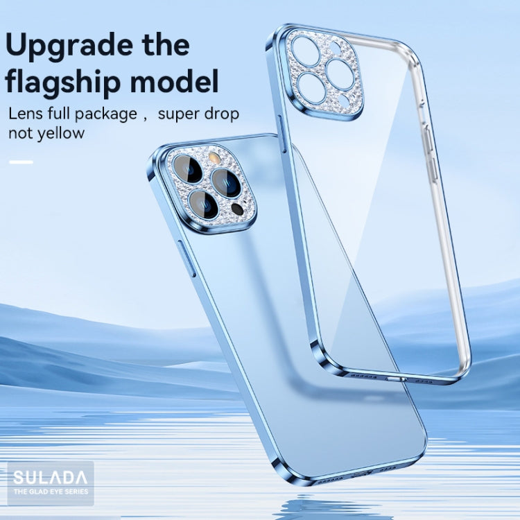 For iPhone 11 Pro Max SULADA Diamond Lens Protector Plated Frosted Case (Silver) - iPhone 11 Pro Max Cases by SULADA | Online Shopping UK | buy2fix