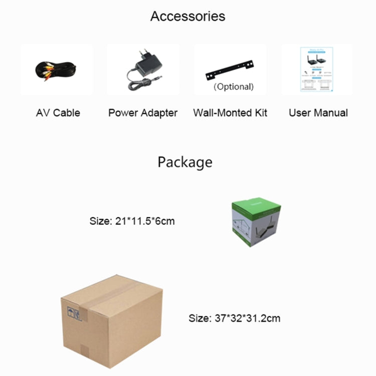 Measy AV530-2 5.8GHz Wireless Audio / Video Transmitter + 2 Receiver, Transmission Distance: 300m, AU Plug - Consumer Electronics by Measy | Online Shopping UK | buy2fix