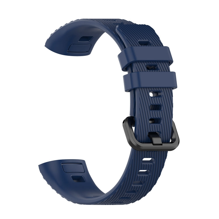 For Huawei Band 3 & 4 Pro Silicone Watch Band(Navy Blue) - Smart Wear by buy2fix | Online Shopping UK | buy2fix