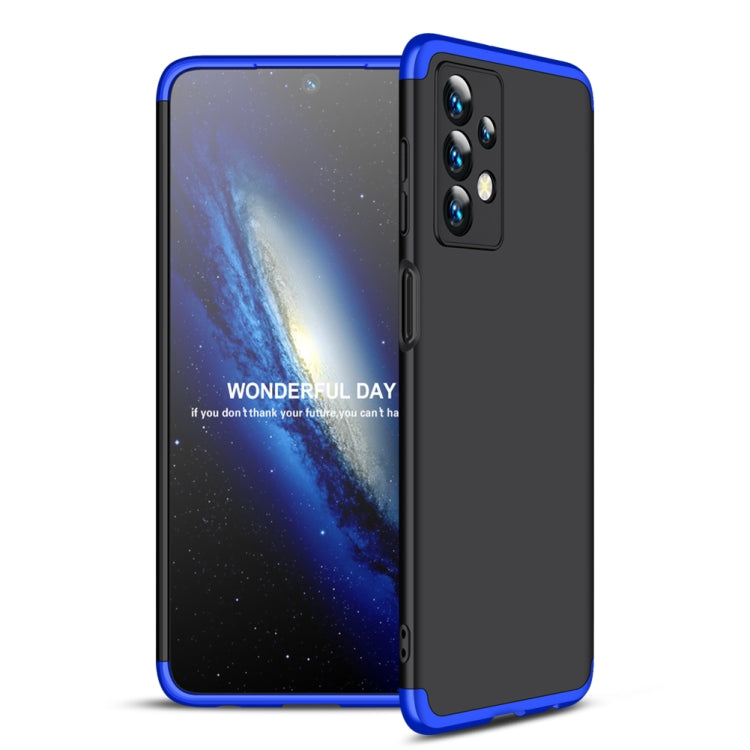 For Samsung Galaxy A23 GKK Three Stage Splicing Full Coverage PC Phone Case(Black Blue) - Galaxy Phone Cases by GKK | Online Shopping UK | buy2fix