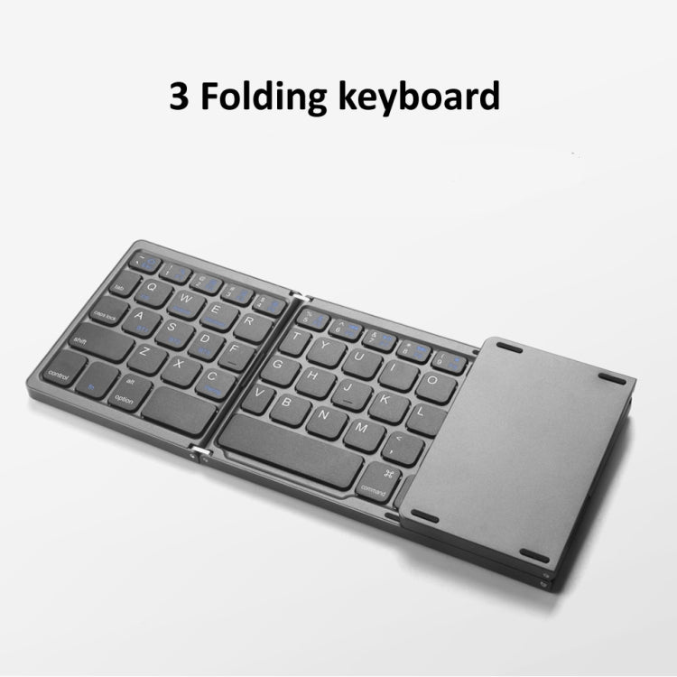 B089 Bluetooth Foldable Keyboard with Numeric(Grey) - Wireless Keyboard by buy2fix | Online Shopping UK | buy2fix