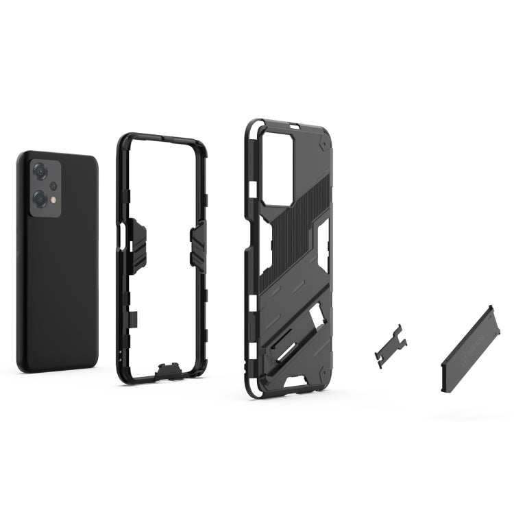 For OnePlus Nord CE 2 Lite 5G/Realme 9 Pro Punk Armor 2 in 1 Shockproof Phone Case with Invisible Holder(Red) - OnePlus Cases by buy2fix | Online Shopping UK | buy2fix