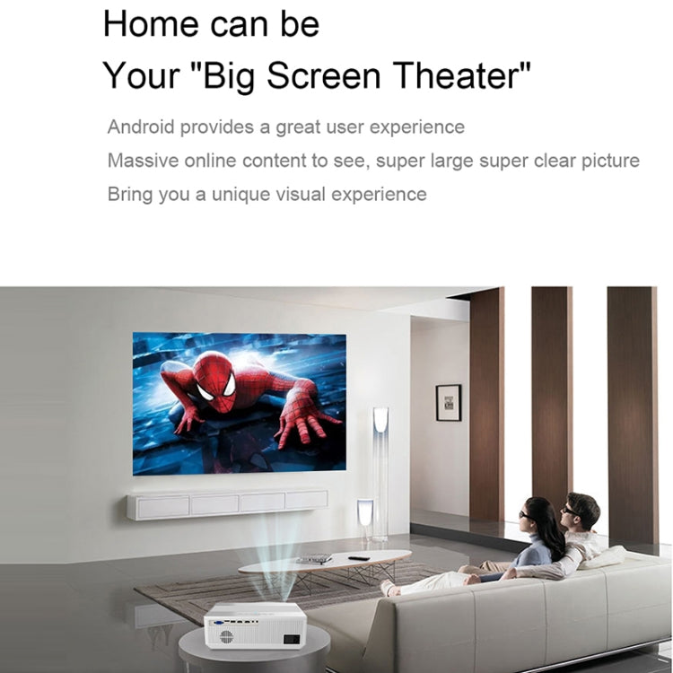 E600S 1920x1080P 400ANSI LCD LED Smart Projector, Same Screen Version, Plug Type:EU Plug - Consumer Electronics by buy2fix | Online Shopping UK | buy2fix