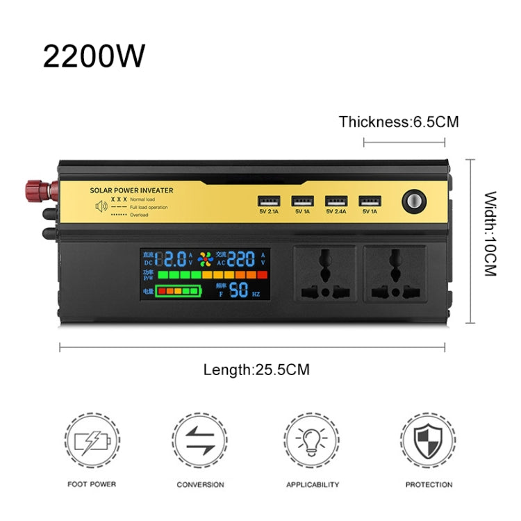 8896 2200W Car Smart Multi-functional Digital Display Inverter, Specification:24V - In Car by buy2fix | Online Shopping UK | buy2fix