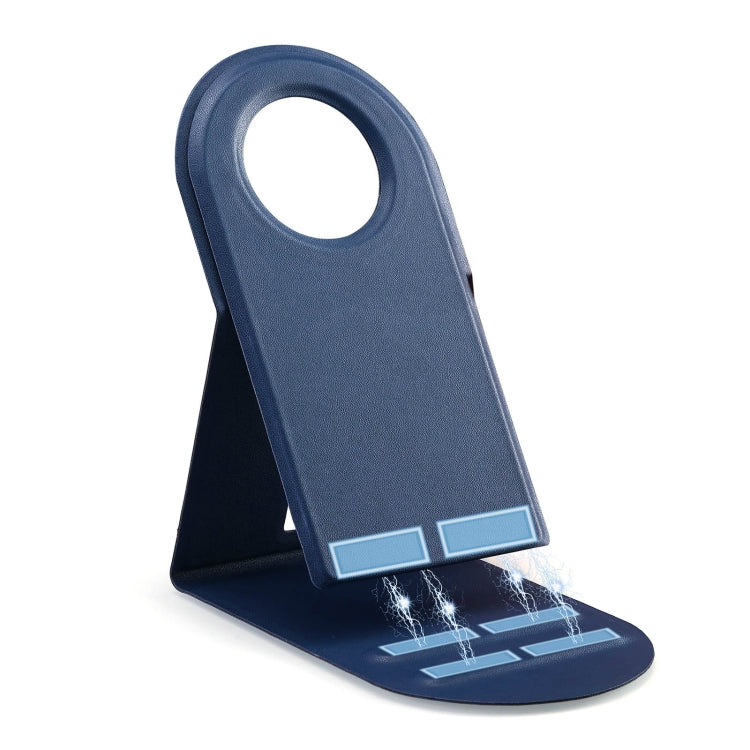 2 in 1 Vertical PU Magnetic Bracket for MagSafe Wireless Charger(Blue) - Desktop Holder by buy2fix | Online Shopping UK | buy2fix