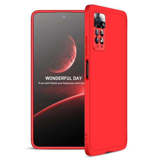 For Xiaomi Redmi Note 11 Pro 4G / 5G Global GKK Three Stage Splicing Full Coverage PC Case(Red) - Xiaomi Cases by GKK | Online Shopping UK | buy2fix