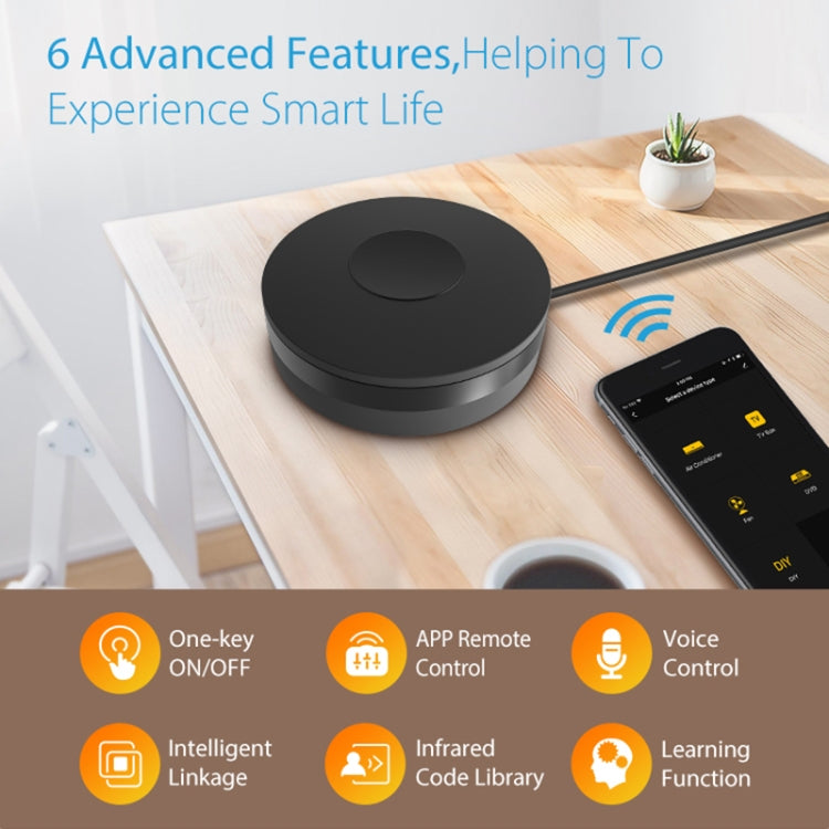 NEO NAS-IR02W WiFi IR Remotc Control Support Amazon Alexa / Google Home(Black) - Consumer Electronics by NEO | Online Shopping UK | buy2fix