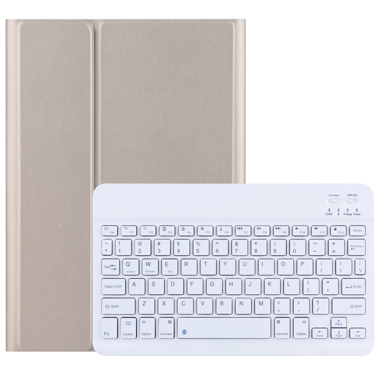 For Lenovo Tab M10 HD Gen 2 Bluetooth Keyboard Leather Tablet Case(Gold) - Lenovo Keyboard by buy2fix | Online Shopping UK | buy2fix