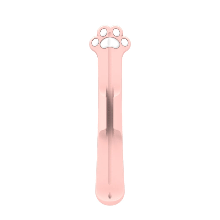 Stylus Silicone Magnetic Cartoon Pen Holder For Apple Pencil 1/2(Pink Cat Paw) - Pencil Accessories by buy2fix | Online Shopping UK | buy2fix