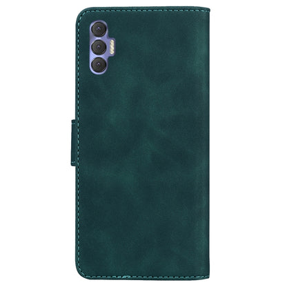 For Tecno Spark 8 Pro Skin Feel Pure Color Flip Leather Phone Case(Green) - Tecno Cases by buy2fix | Online Shopping UK | buy2fix