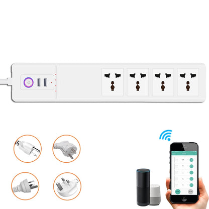 ZigBee 10A SM-SO306-M 4 Holes + 2 USB Multi-purpose Smart Power Strip(US Plug) - Consumer Electronics by buy2fix | Online Shopping UK | buy2fix