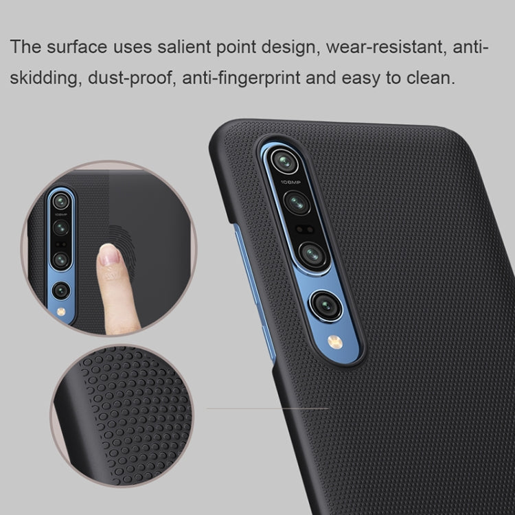 For Xiaomi Mi 10 5G / Mi 10 Pro 5G NILLKIN Frosted Concave-convex Texture PC Case(Black) - Xiaomi Cases by NILLKIN | Online Shopping UK | buy2fix