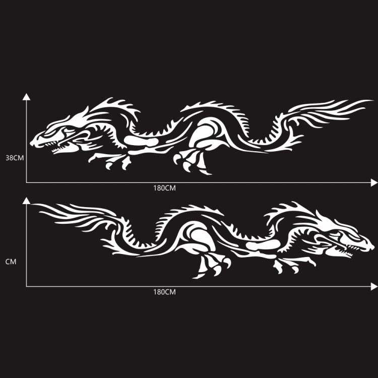 2 PCS/Set D-418 Dragon Totem Tribe Pattern Car Modified Decorative Sticker(White) - In Car by buy2fix | Online Shopping UK | buy2fix