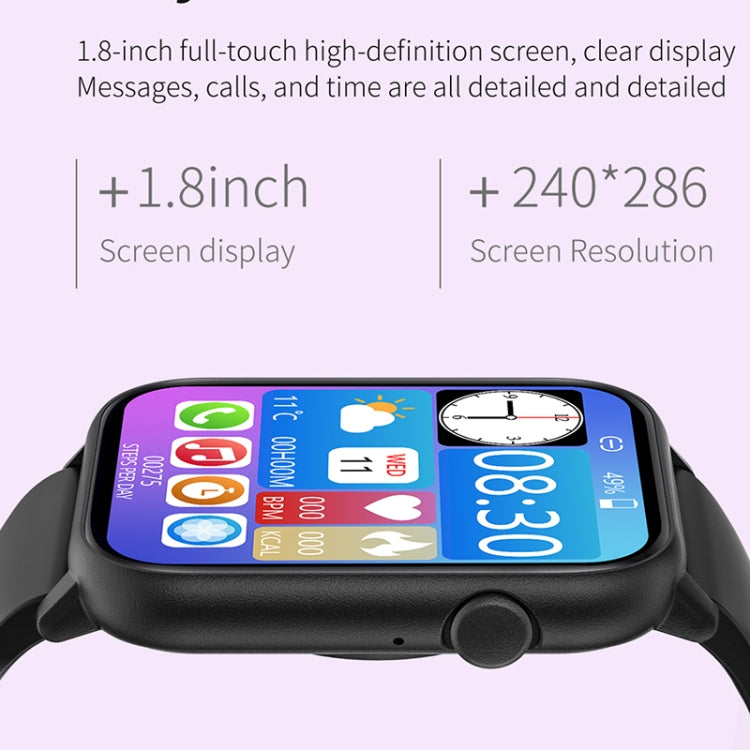 Q28 Pro 1.8 inch Screen Smart Watch, 64Mb+128Mb, Support Heart Rate Monitoring / Bluetooth Calling / Blood Oxygen Monitoring(Black) - Smart Wear by buy2fix | Online Shopping UK | buy2fix