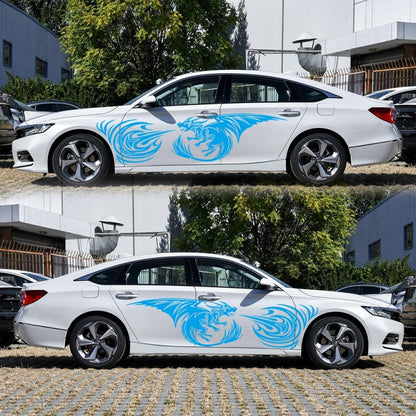 2 PCS/Set D-498 Pterosaur Spitfire Pattern Car Modified Decorative Sticker(Blue) - In Car by buy2fix | Online Shopping UK | buy2fix