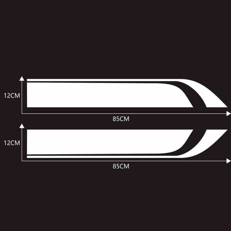 D-711 Stripe Pattern Car Modified Hood Decorative Sticker(White) - In Car by buy2fix | Online Shopping UK | buy2fix