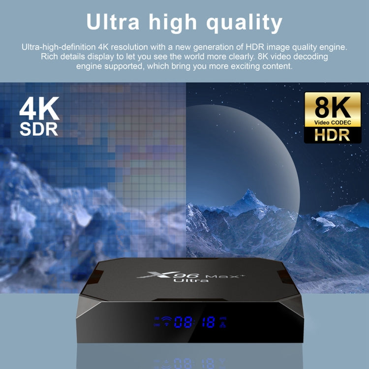 X96 Max+ Ultra 4GB+32GB Amlogic S905X4 8K Smart TV BOX Android 11.0 Media Player, Plug Type:AU Plug - Consumer Electronics by buy2fix | Online Shopping UK | buy2fix