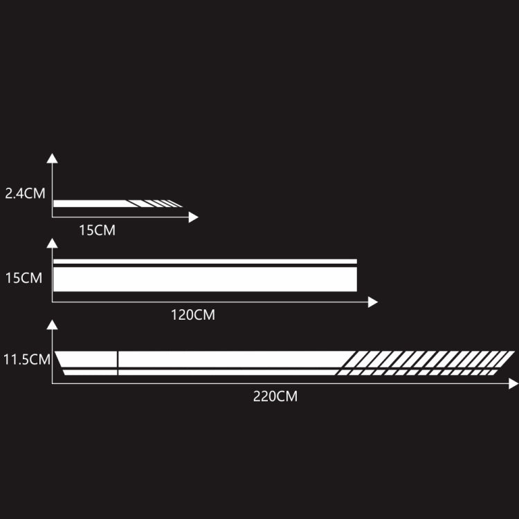 D-936 Stripe Pattern Car Modified Decorative Sticker(White) - In Car by buy2fix | Online Shopping UK | buy2fix