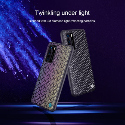 For Huawei P40 NILLKIN Glorious Series TPU + PC 3D Geometric Texture Reflective Mobile Phone Protective Case(Silver Light) - Huawei Cases by NILLKIN | Online Shopping UK | buy2fix