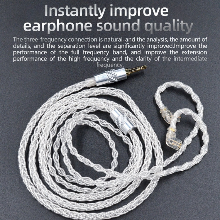 KZ OFC 0.75mm Standard Pin High-Purity Silver-Plated 152 Pin Headphone Upgrade Cable,Length: 1.2m For ZS10PRO(Section C) - Cable & Splitter by KZ | Online Shopping UK | buy2fix