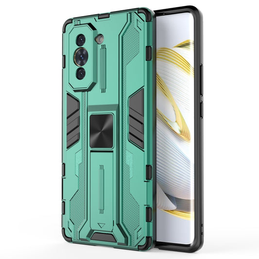 For Huawei Nova 10 4G Supersonic PC + TPU Shock-proof Protective Phone Case with Holder(Green) - Huawei Cases by buy2fix | Online Shopping UK | buy2fix