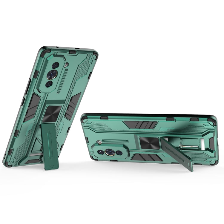 For Huawei Nova 10 4G Supersonic PC + TPU Shock-proof Protective Phone Case with Holder(Green) - Huawei Cases by buy2fix | Online Shopping UK | buy2fix