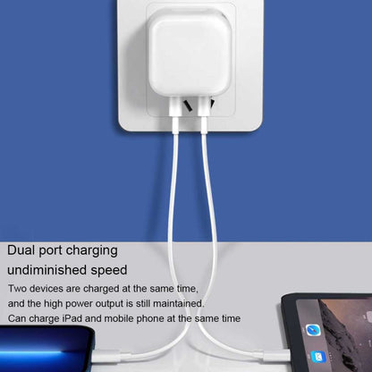 PD 50W Dual USB-C / Type-C Ports Charger(US Plug) - Apple Accessories by buy2fix | Online Shopping UK | buy2fix