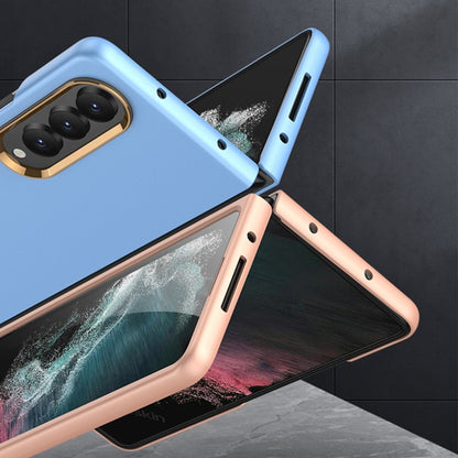For Samsung Galaxy Z Fold4 GKK Ultra-thin Electroplating Lens Frame Phone Case(Black) - Galaxy Z Fold4 5G Cases by GKK | Online Shopping UK | buy2fix