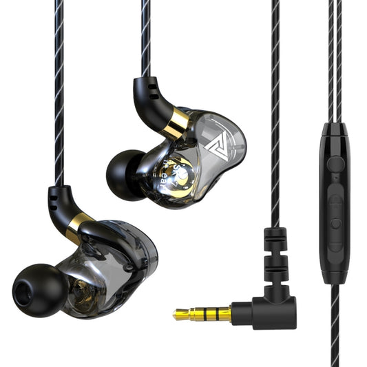QKZ SK7 3.5mm Sports In-ear Copper Driver Wired HIFI Stereo Earphone with Mic(Black) - In Ear Wired Earphone by QKZ | Online Shopping UK | buy2fix