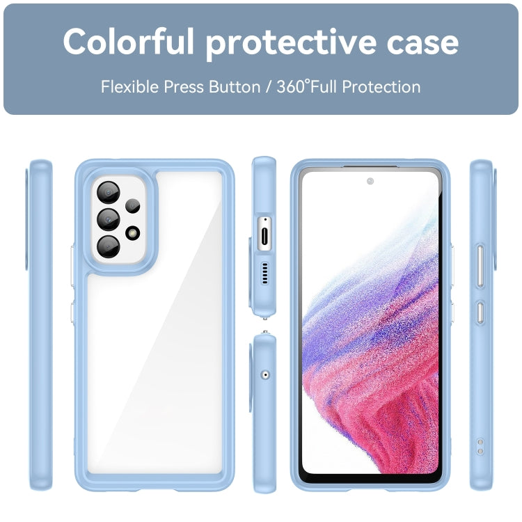 For Samsung Galaxy A53 Colorful Series Acrylic + TPU Phone Case(Blue) - Samsung Accessories by buy2fix | Online Shopping UK | buy2fix