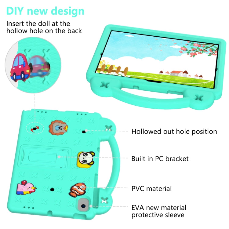 Handle Kickstand Children EVA Shockproof Tablet Case For Samsung Galaxy Tab A8 10.5 2022/2021 / Lenovo Tab M10 Plus 3rd Gen TB125FU 2022 10.6 inch / Huawei MatePad Pro 2021/2019 / Nokia T20 10.36 2021(Mint Green) - Samsung Accessories by buy2fix | Online Shopping UK | buy2fix