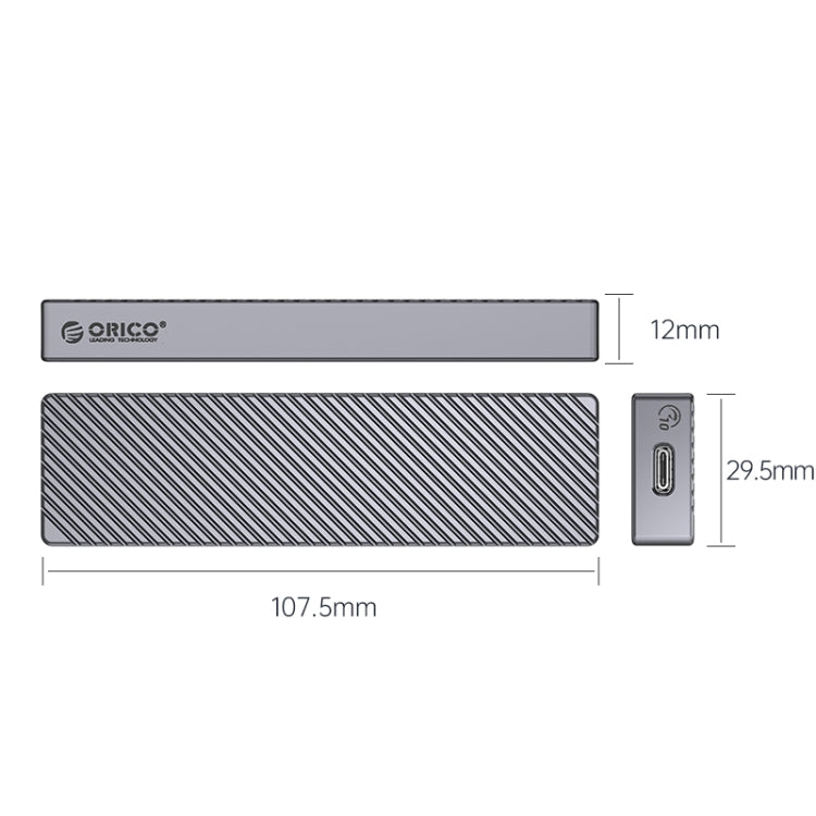 ORICO FV15C3-G2-GY 10Gbps USB3.2 Gen2 Type-C M.2 NVMe/NGFF(SATA) Dual Protocol SSD Enclosure(Grey) - HDD Enclosure by ORICO | Online Shopping UK | buy2fix