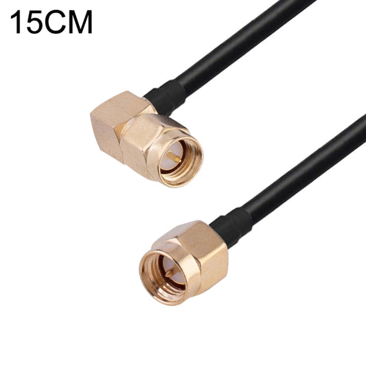 SMA Male Elbow to SMA Male RG174 RF Coaxial Adapter Cable, Length: 15cm - Connectors by buy2fix | Online Shopping UK | buy2fix