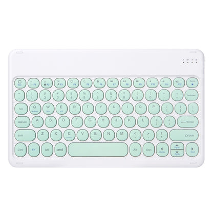 Round Cap Bluetooth Keyboard Leather Case with Pen Slot, without Touchpad For Samsung Galaxy Tab A7 10.4 2020(Green+Green Keyboard) - Samsung Keyboard by buy2fix | Online Shopping UK | buy2fix