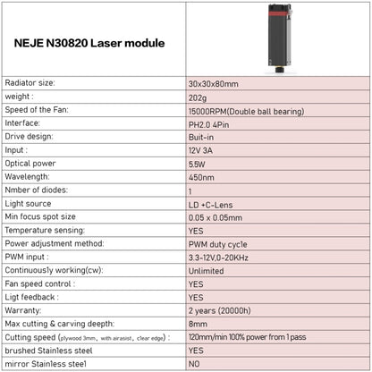 NEJE MASTER 3 Laser Engraver with N30820 Laser Module(EU Plug) - Consumer Electronics by NEJE | Online Shopping UK | buy2fix
