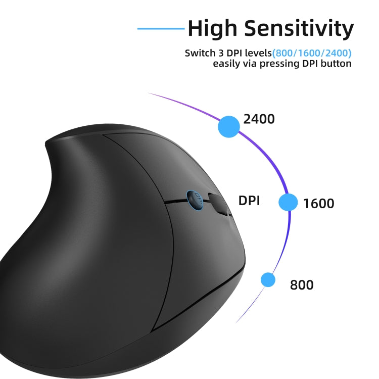 X10 2.4G Wireless Vertical Ergonomic Gaming Mouse(Black) - Wireless Mice by buy2fix | Online Shopping UK | buy2fix