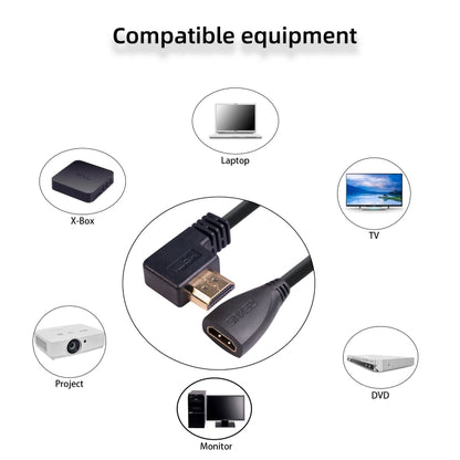 HDL-03 30cm HDMI Male Elbow to Female Adapter Cable, Type:Left Angle - Cable by buy2fix | Online Shopping UK | buy2fix