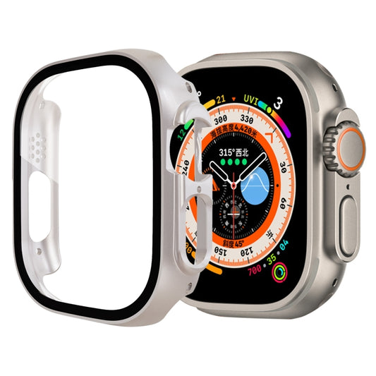 Tempered Glass Film PC Watch Case For Apple Watch Ultra 49mm(Starlight) - Smart Wear by buy2fix | Online Shopping UK | buy2fix