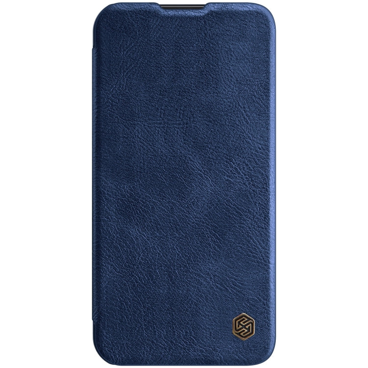 For iPhone 14 Pro NILLKIN QIN Series Pro Crazy Horse Texture Leather Case(Blue) - iPhone 14 Pro Cases by NILLKIN | Online Shopping UK | buy2fix