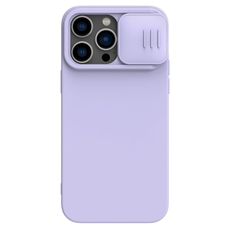 For iPhone 14 Pro NILLKIN CamShield MagSafe Liquid Silicone Phone Case(Purple) - iPhone 14 Pro Cases by NILLKIN | Online Shopping UK | buy2fix