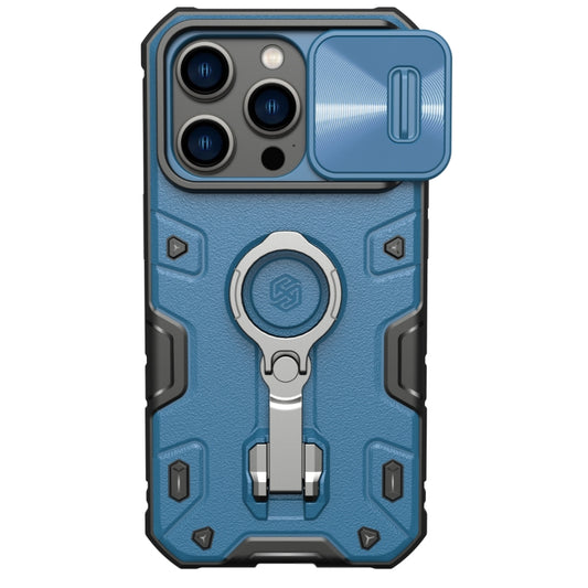 For iPhone 14 Pro NILLKIN CamShield Armor Pro Magnetic Phone Case(Blue) - iPhone 14 Pro Cases by NILLKIN | Online Shopping UK | buy2fix